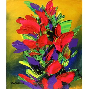 Mazhar Qureshi, 12 X 14 Inch, Oil on Canvas, Floral Painting, AC-MQ-061